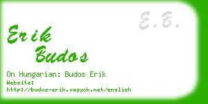 erik budos business card